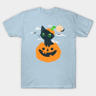 Pumpkin Kitty Kawaii T-Shirt